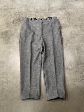 Vintage 1990s Grey Woolrich Pants With Suspenders vtg 90s
